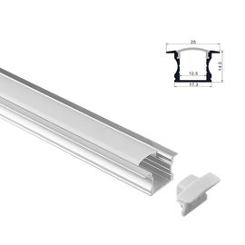 a instalação fácil do perfil de alumínio do diodo emissor de luz de 25X15mm 12.5mm para tiras conduzidas flexíveis