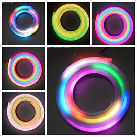 Luz de néon flexível da corda da cor completa, iluminação de tira conduzida flexível impermeável